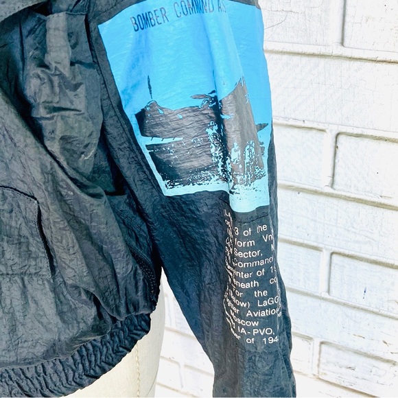 Vintage Carole Little Nylon Aviator Bomber Jacket M/ L - Picture 6 of 14